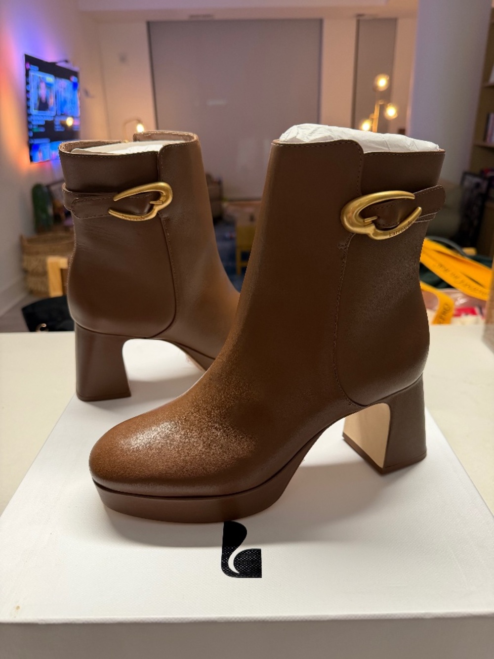 Larroude Brown Leather Boots